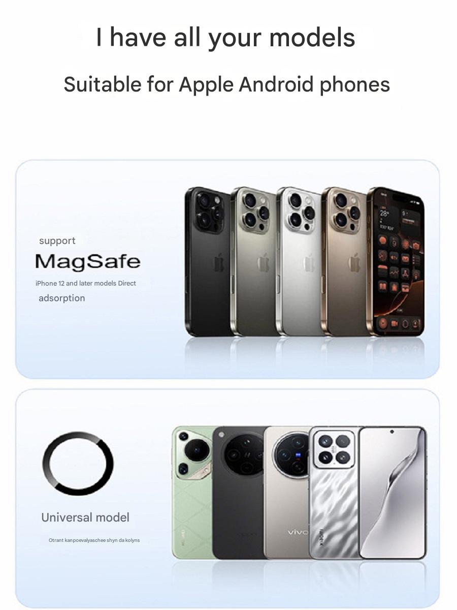 ZLKJ Magsafe car magnetic wireless charging bracket that can be bent as desired