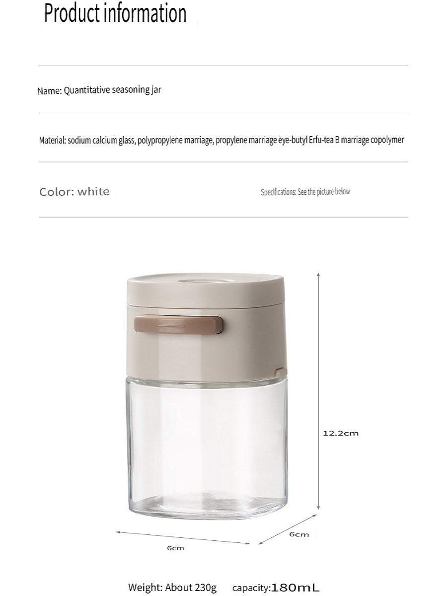 FaSoLa Kitchen push-type quantitative seasoning jar, sealed and moisture-proof