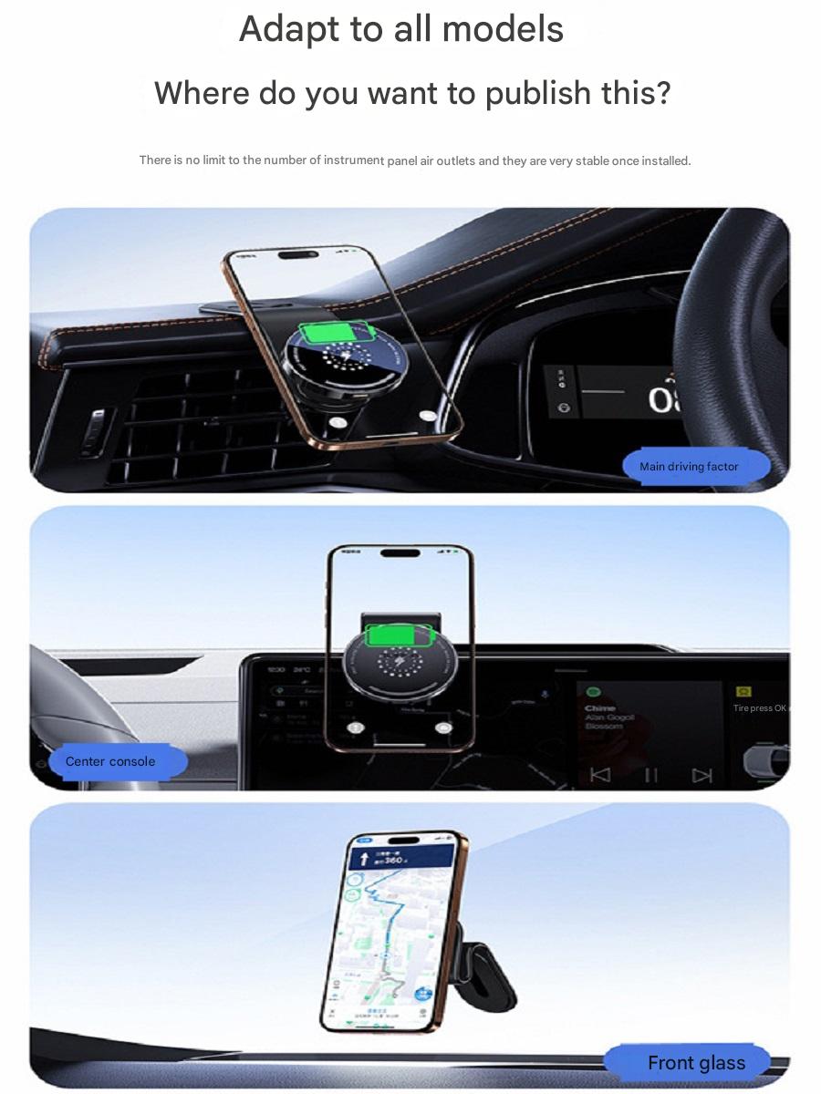 ZLKJ Magsafe car magnetic wireless charging bracket that can be bent as desired