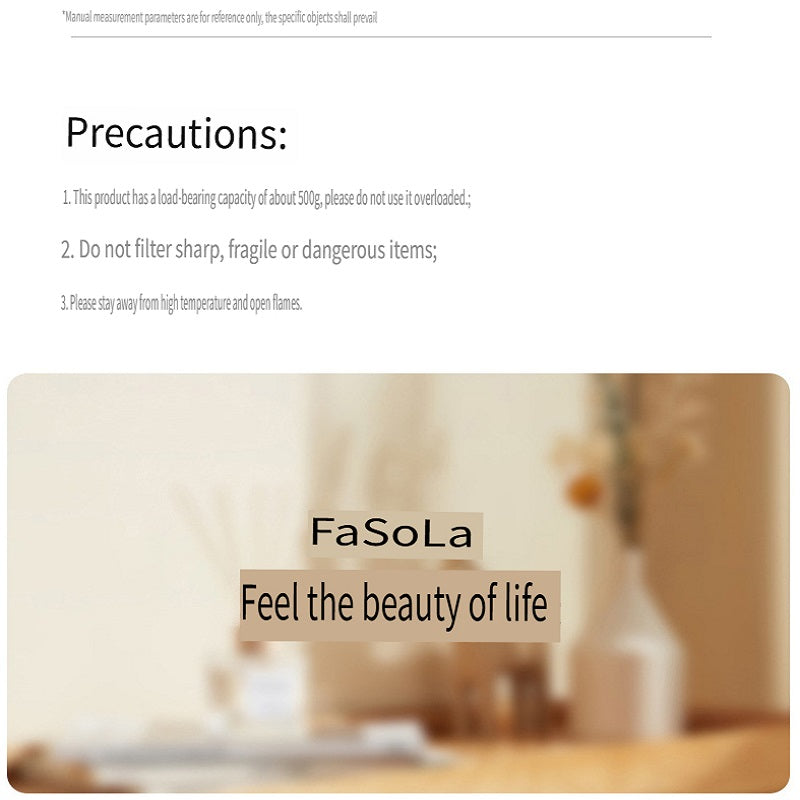 FaSoLa Kitchen sink filter and drain rack, food waste net bag, sink drain net