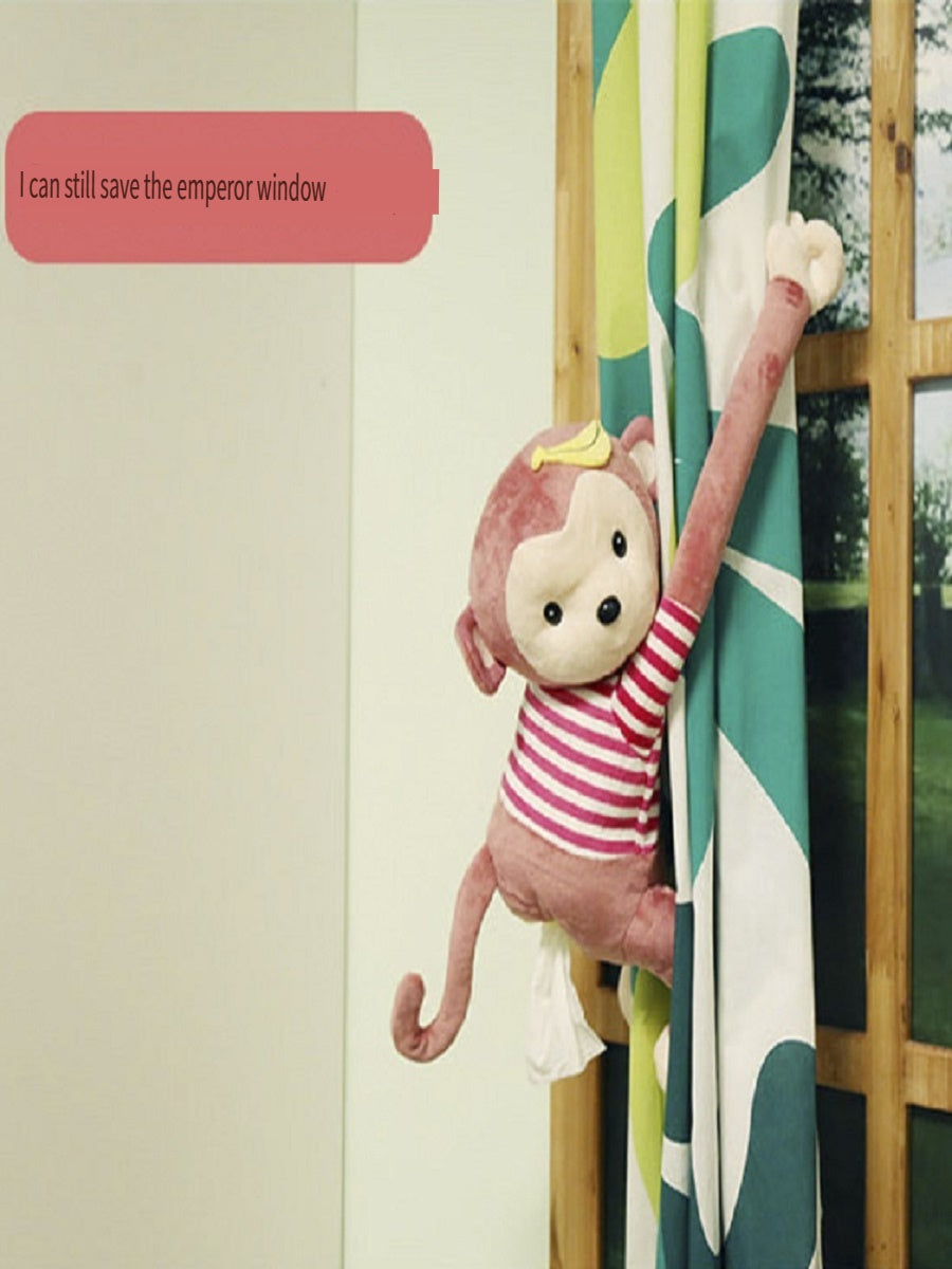 MCZB Creative Pippi monkey tissue box, car supplies, pull-out car seat back pumping box, can be used at home, can be used as a toy