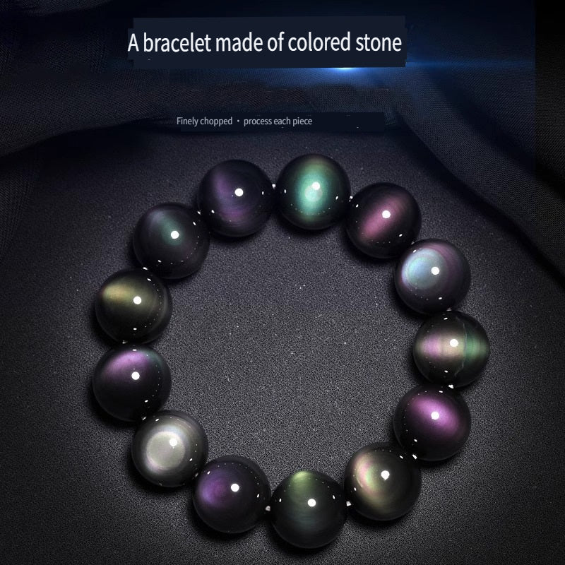 RYS Double-color obsidian bead bracelet