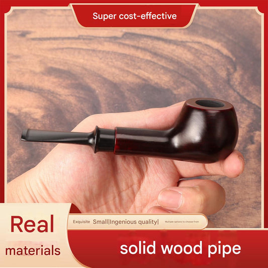 DHYJ Classic rosewood apple pipe, removable and washable, acrylic resin mouthpiece, filter pipe