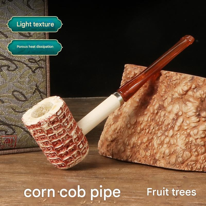 DHYJ Natural disposable corncob pipes, suitable for beginners to practice or entertain guests, 6 per pack
