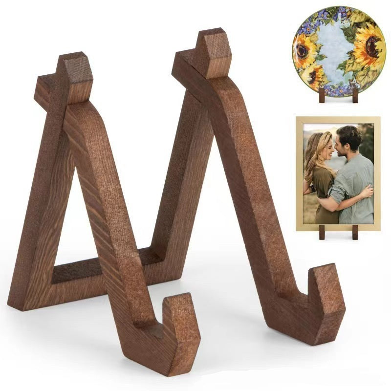 YZBZ Wooden recipe stand, can be used as a photo frame base or item display, etc.1 pack of 2