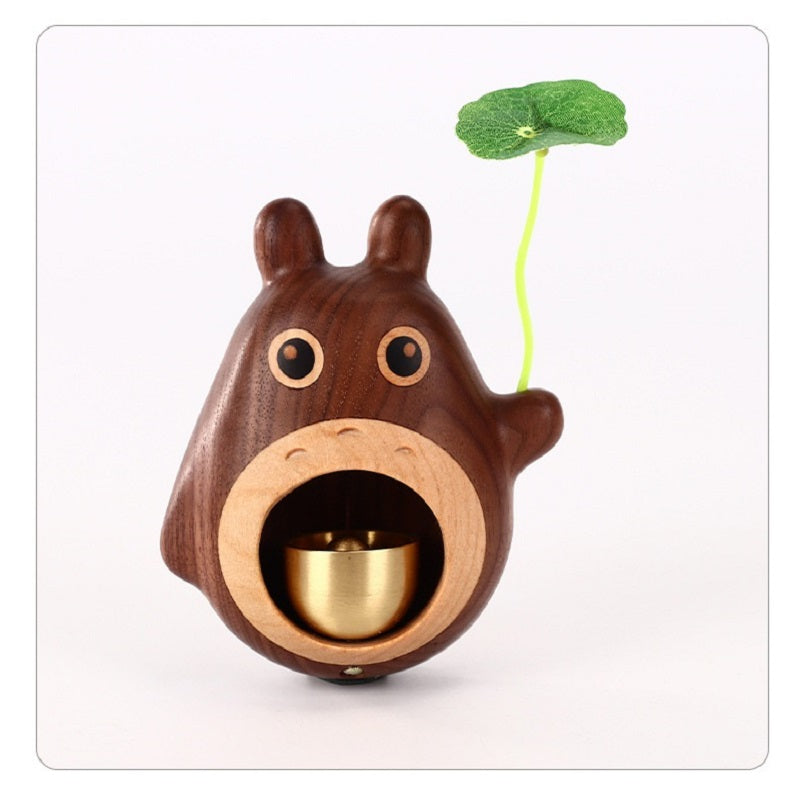 MYZD Japanese cartoon-style black walnut wind chimes, doorbells, and copper bells