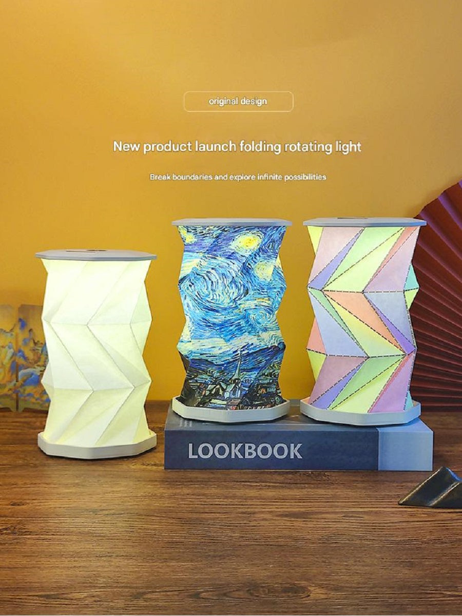 OBB Magnetic folding rotating atmosphere desk lamp, origami art, cultural and creative gift night light