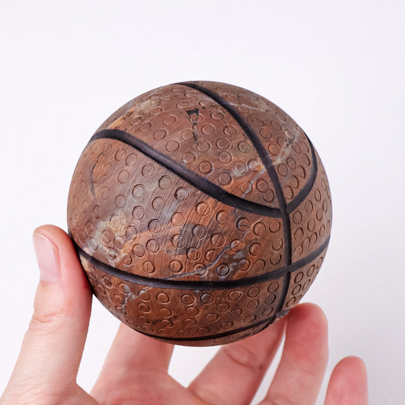 منحوتات كرة القدم وكرة السلة من العقيق الطبيعي، وتلميع الأحجار الخام، ونماذج الكرات اليدوية، وديكورات سطح المكتب