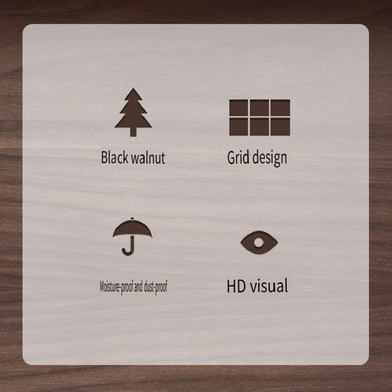 MYZD Black walnut six-compartment double-layer dried fruit box with transparent acrylic lid, sealed against moisture and dust