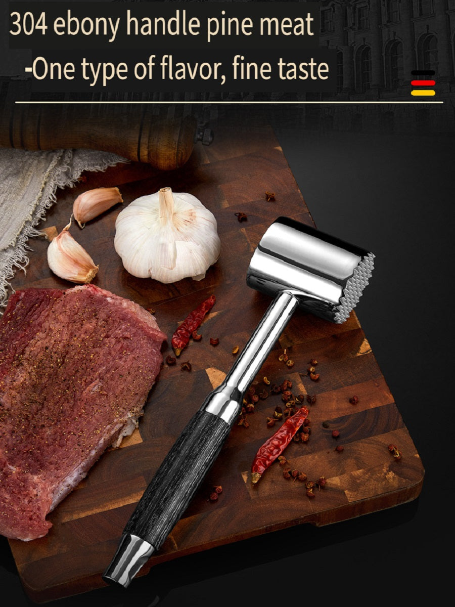 HOMGED Household loose meat hammer steak hammer, double-sided solid hammer head, 304 stainless steel/zinc alloy
