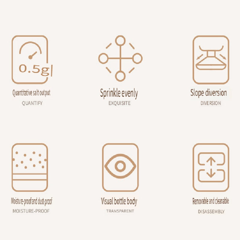 FaSoLa Kitchen push-type quantitative seasoning jar, sealed and moisture-proof