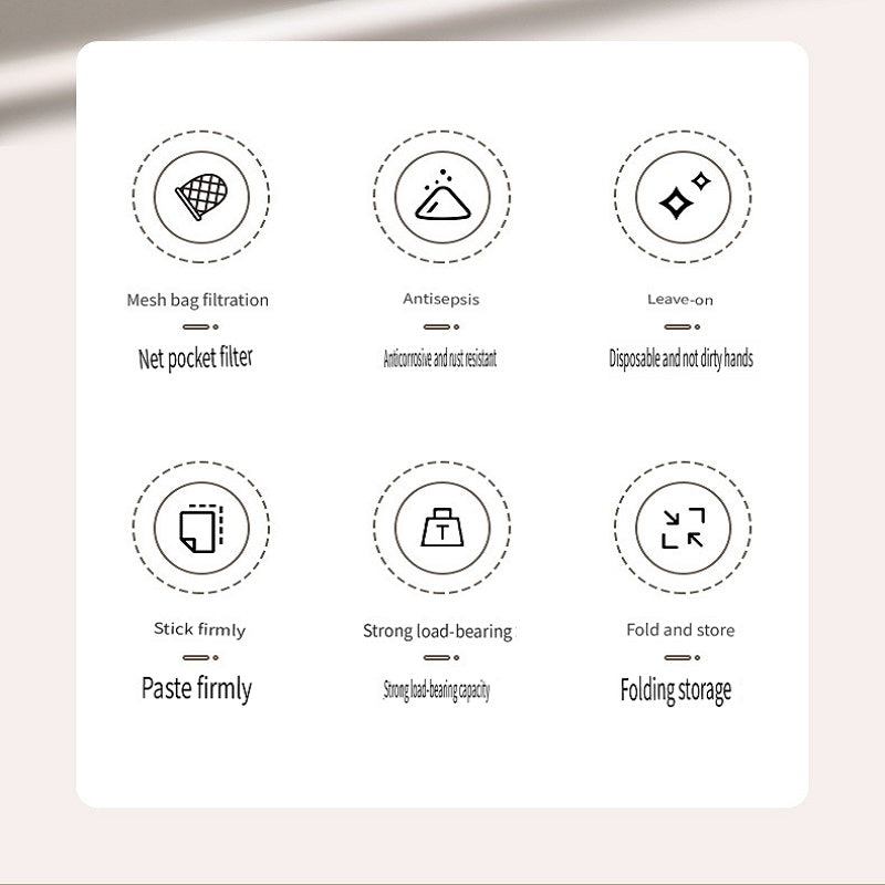 FaSoLa Kitchen sink filter and drain rack, food waste net bag, sink drain net