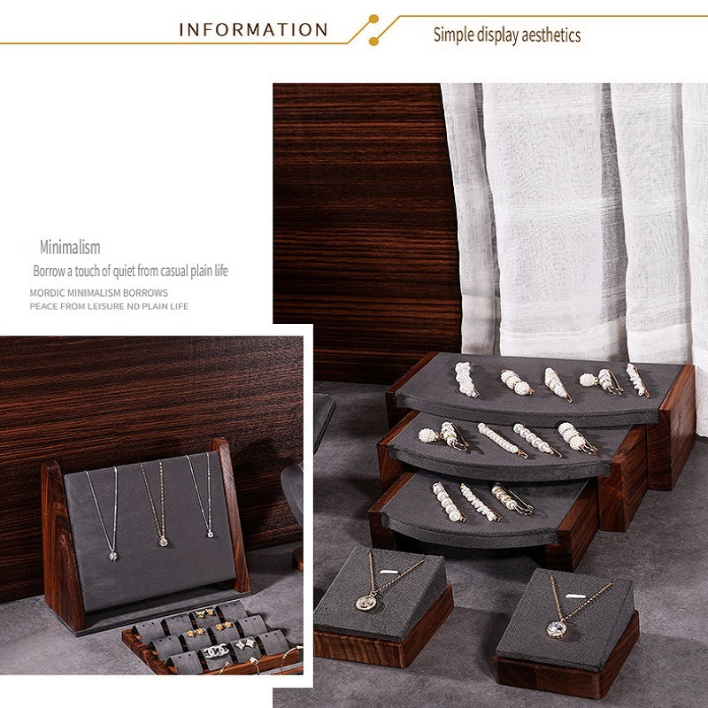 LVCAI Walnut jewelry display stand, a variety of styles
