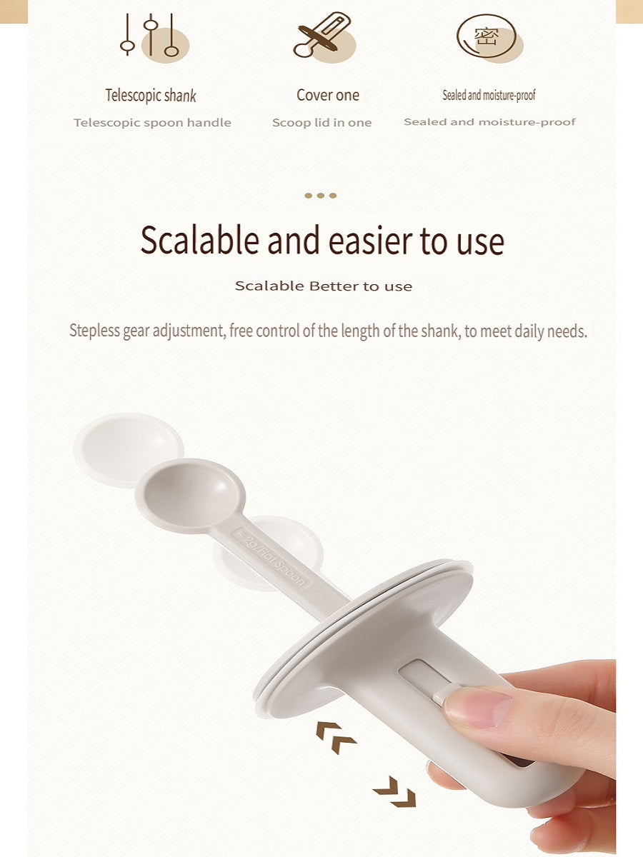 FaSoLa Seasoning bottle, seasoning jar, spoon lid integrated, spoon retractable, 280ml