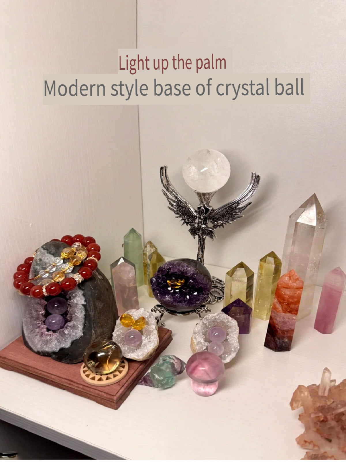 RYS Wooden root carved crystal ball base, home decoration