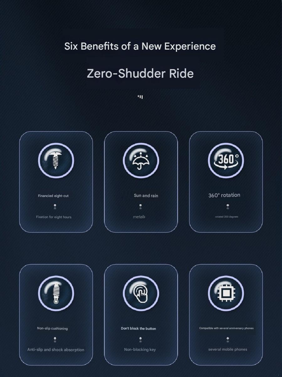 MCZB Motorcycle and bicycle mobile phone holder, waterproof sunshade