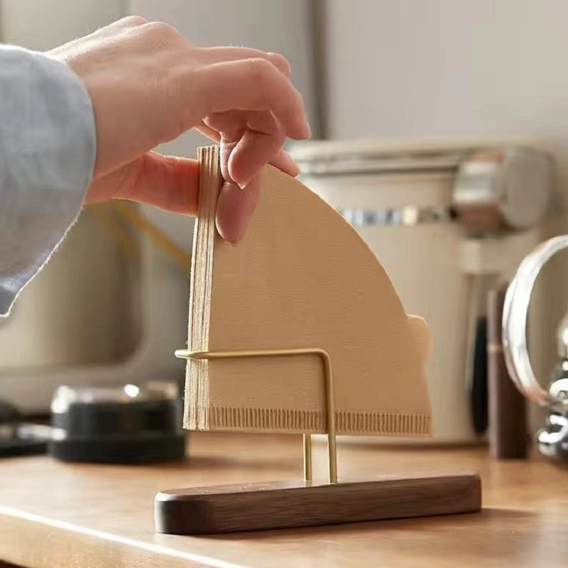 YZBZ Dark Walnut Coffee Filter Towel Holder，5 per pack