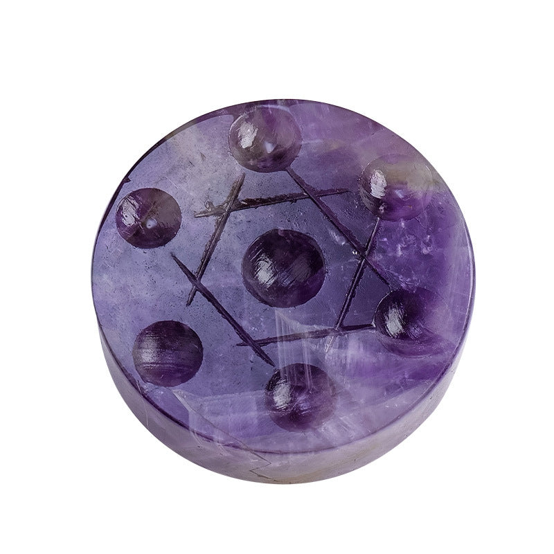 RYS Natural crystal ball + seven-star array base decoration, home office decoration