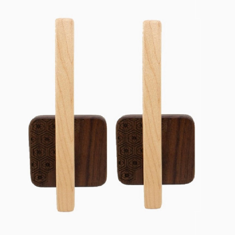 XMT Black walnut/beech curtain frame, L-shaped hook without perforation, multi-function clip