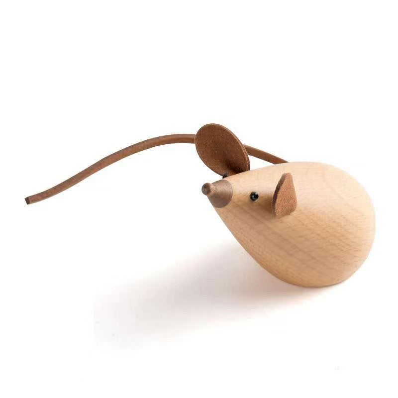 VKXK Nordic home solid wood cat and mouse, ornaments, study decorations, gifts