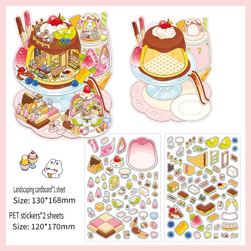 RetroStory Infeel.Me 2.5D background decoration stickers, diy landscaping stickers