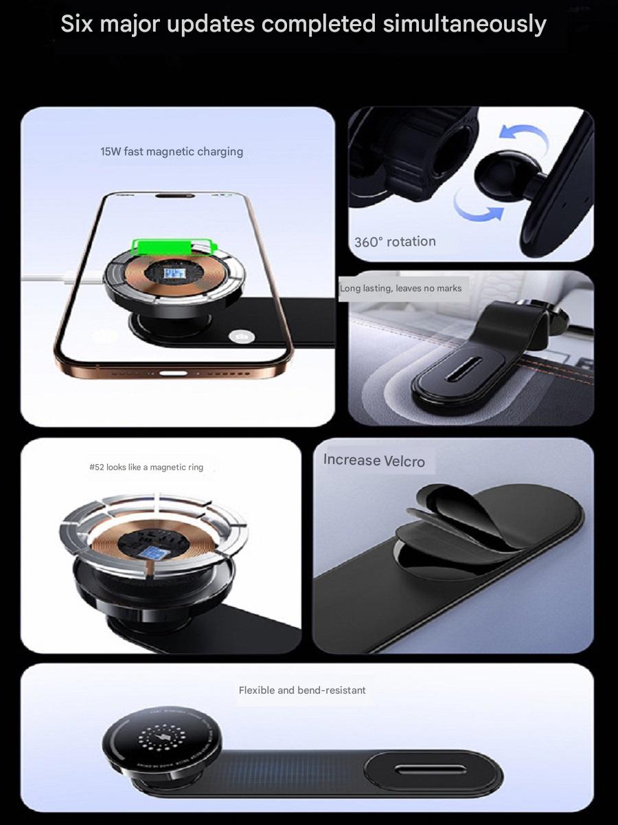 ZLKJ Magsafe car magnetic wireless charging bracket that can be bent as desired