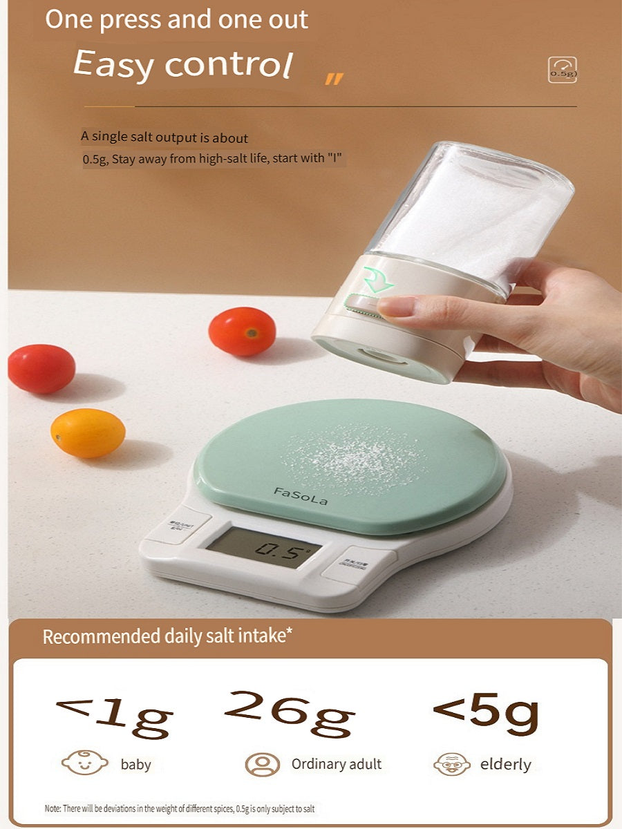 FaSoLa Kitchen push-type quantitative seasoning jar, sealed and moisture-proof