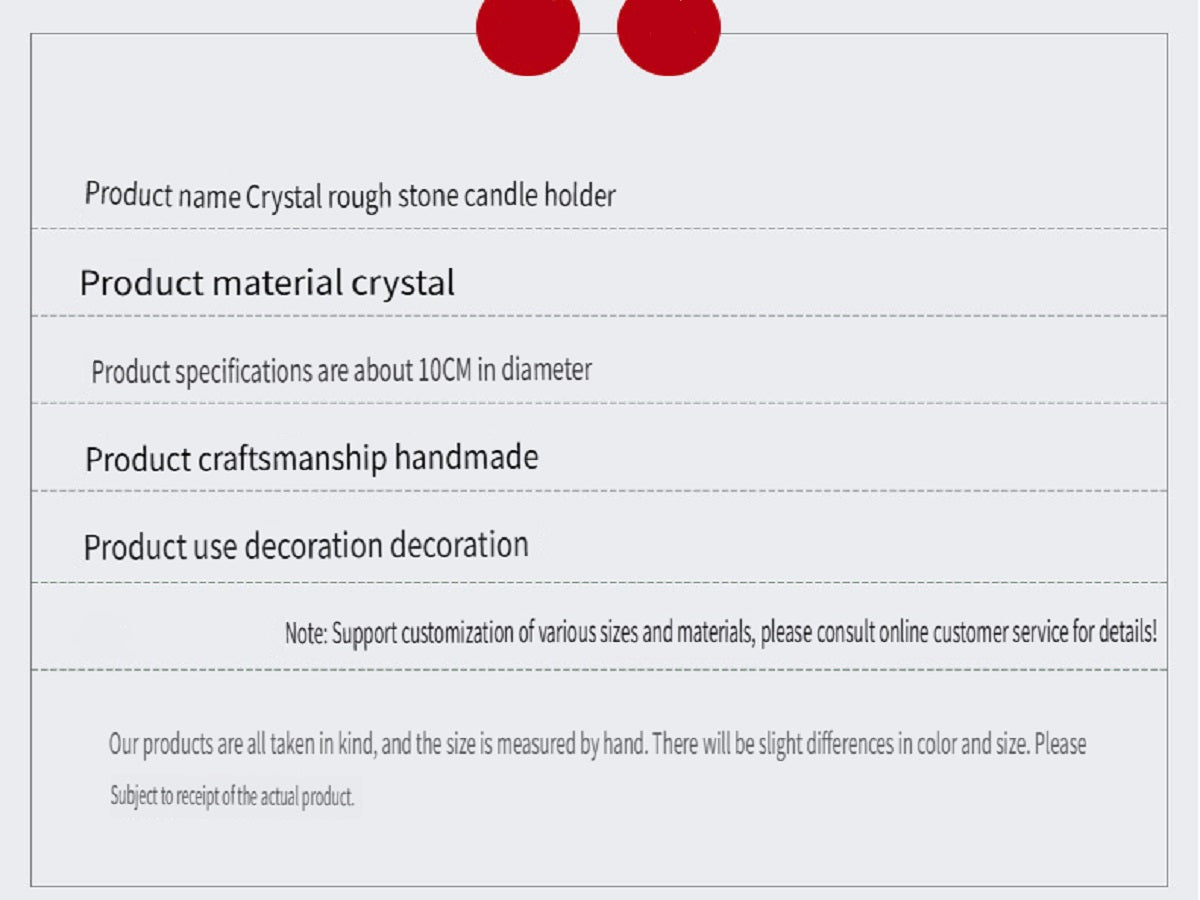 RYS Natural crystal rough stone candle holder, home decoration diffuser stone decoration