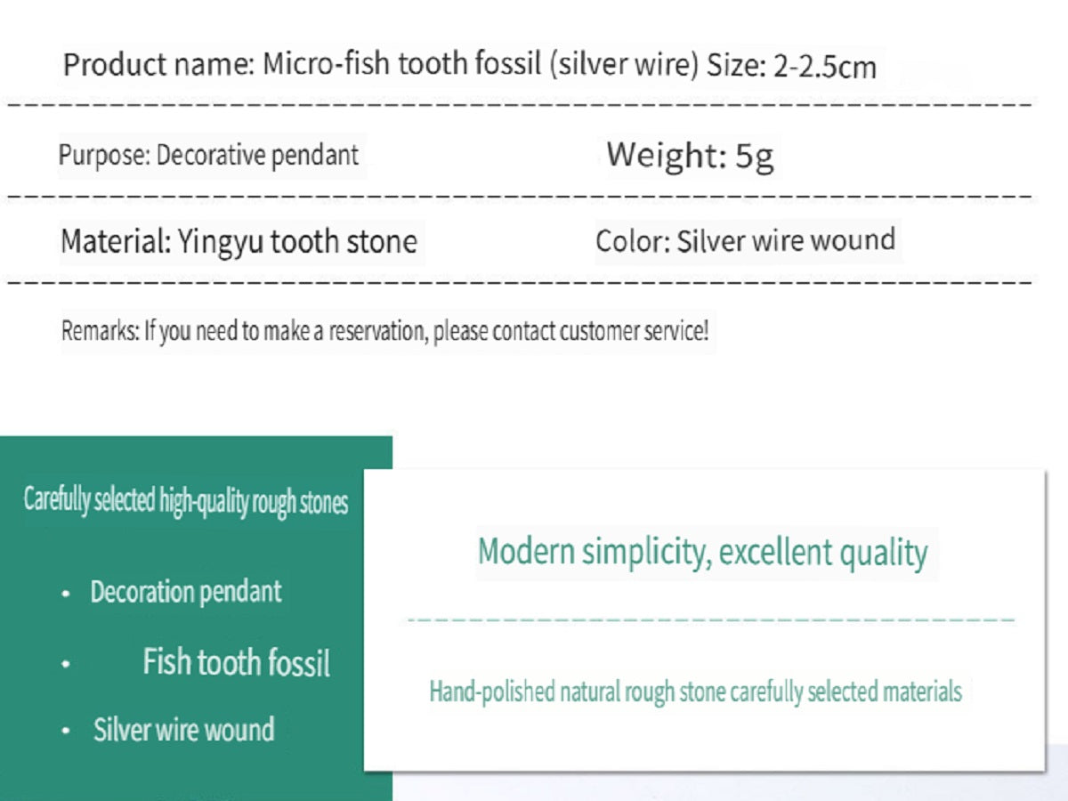 APENG Handmade silver silk pendant with Moroccan shark tooth