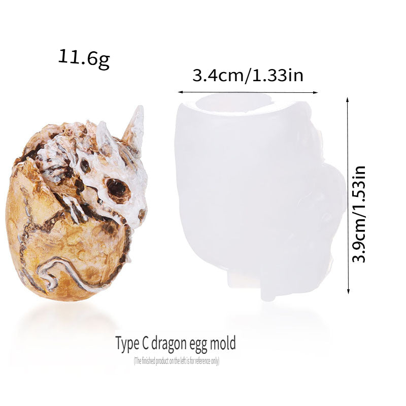 MSH Round dragon egg baby silicone mold, DIY crystal epoxy mold,Environmental protection and safety,4 styles to choose from