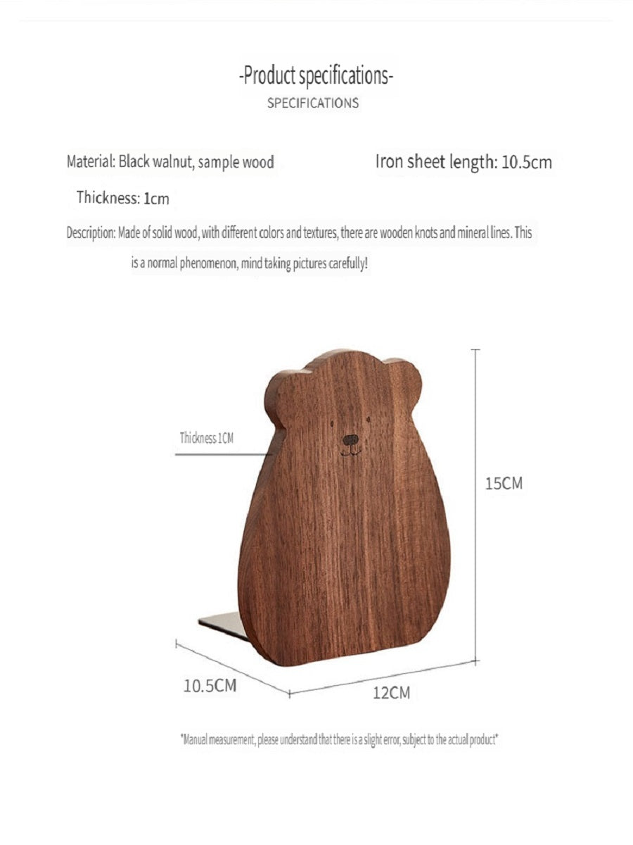 XMT Beech bear book stand, cartoon children's creative home decoration, 2 pcs