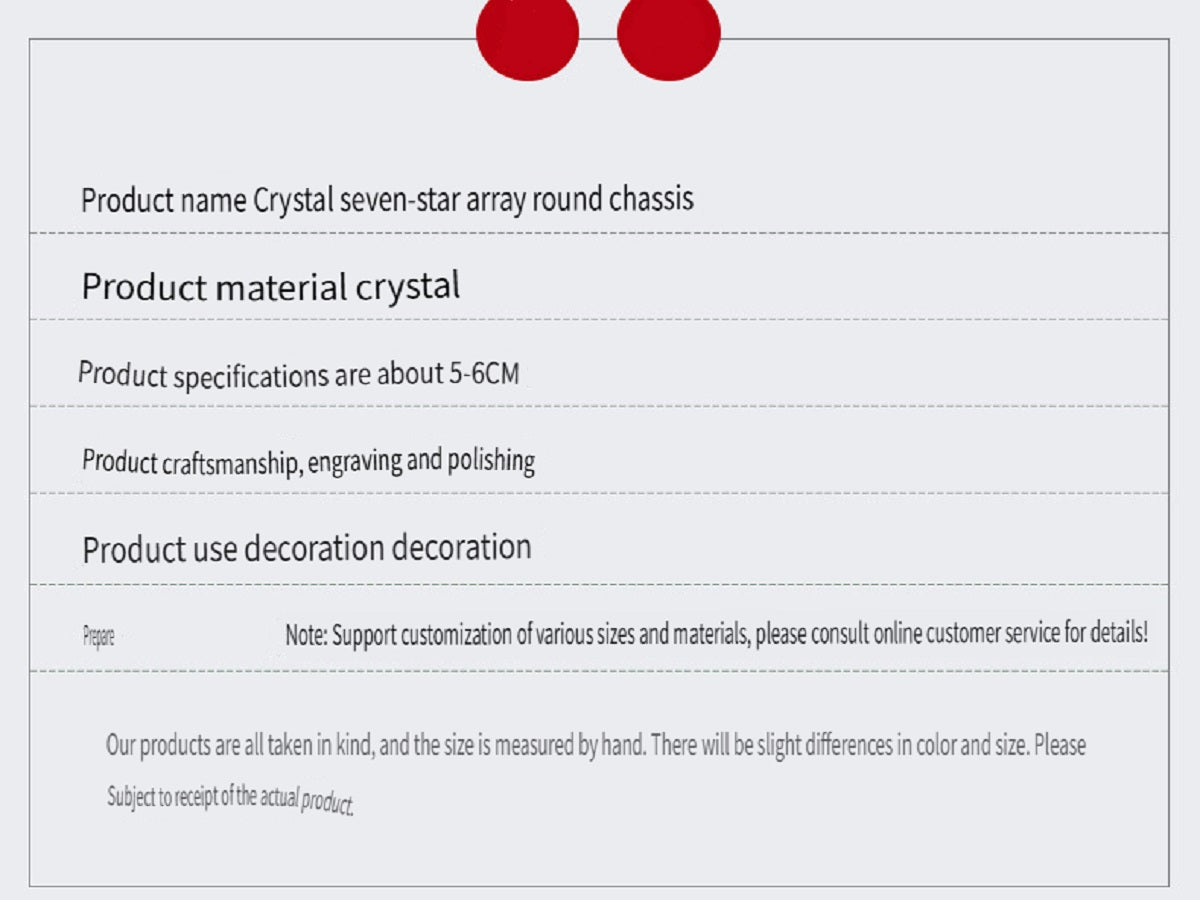 RYS Natural crystal ball + seven-star array base decoration, home office decoration