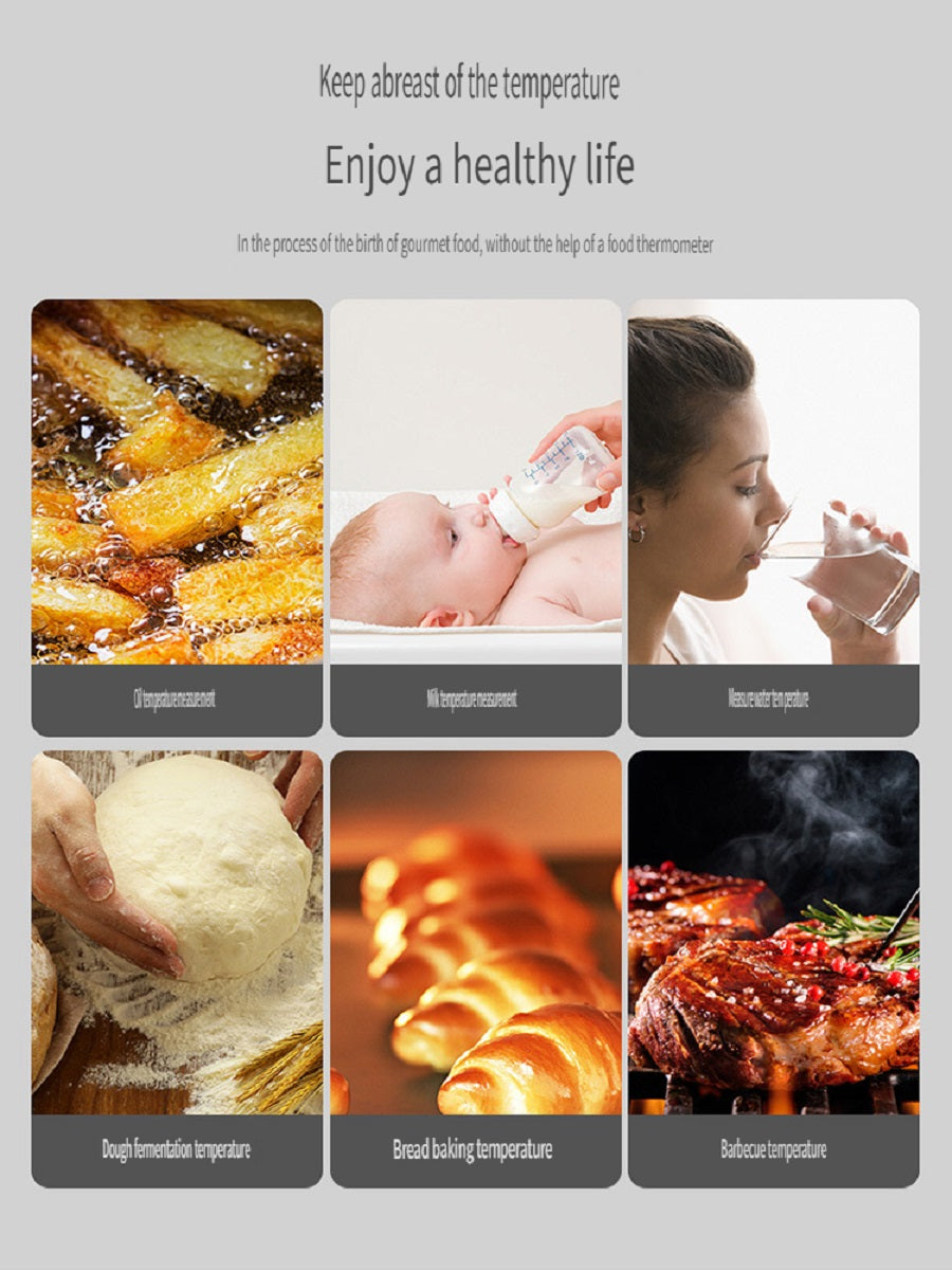 FaSoLa Probe-type food thermometer, suitable for baby bottles and kitchens，Digital display, can measure -50-300 degrees Celsius