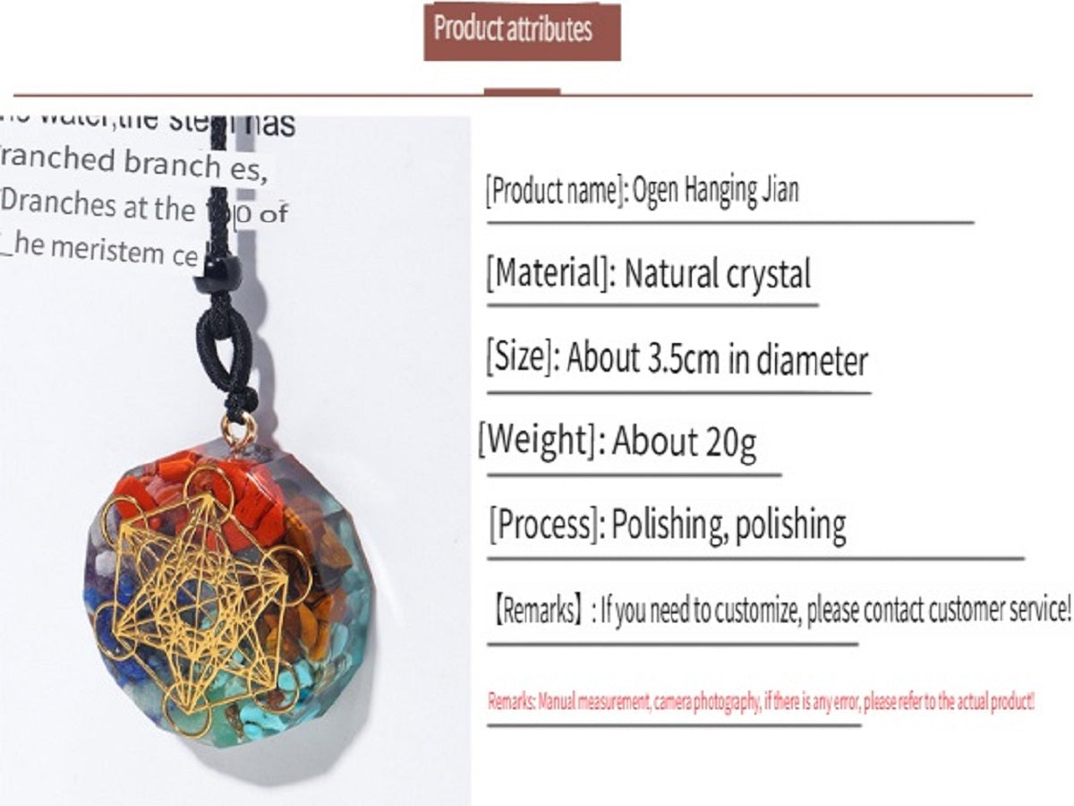 RYS Natural water Organ pendant, crystal necklace jewelry