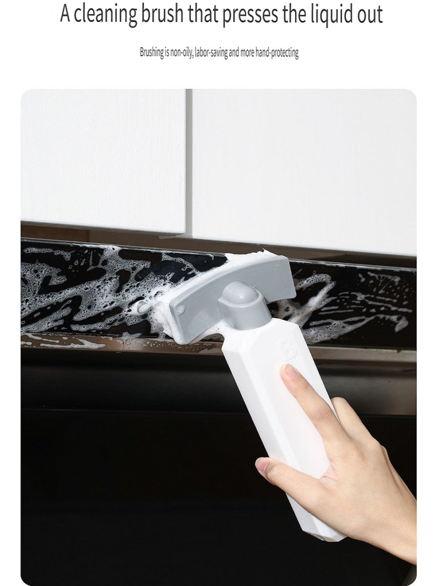 FaSoLa Multifunctional liquid storage squeeze sponge brush, household long handle liquid filling with kettle brush