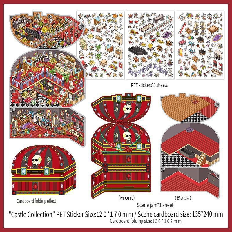 RetroStory Infeel.Me 2.5D background decoration stickers, diy landscaping stickers