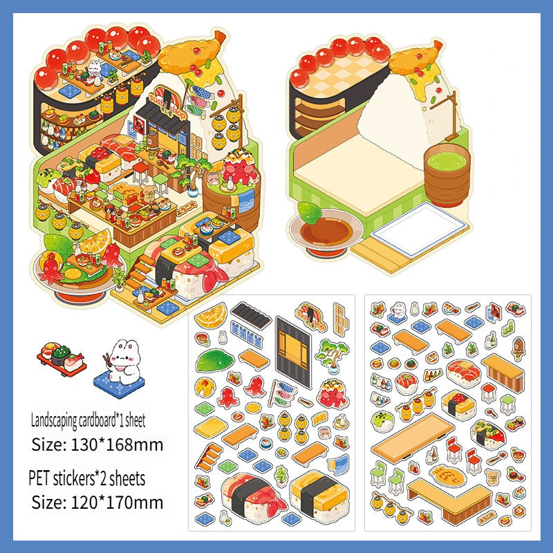 RetroStory Infeel.Me 2.5D background decoration stickers, diy landscaping stickers