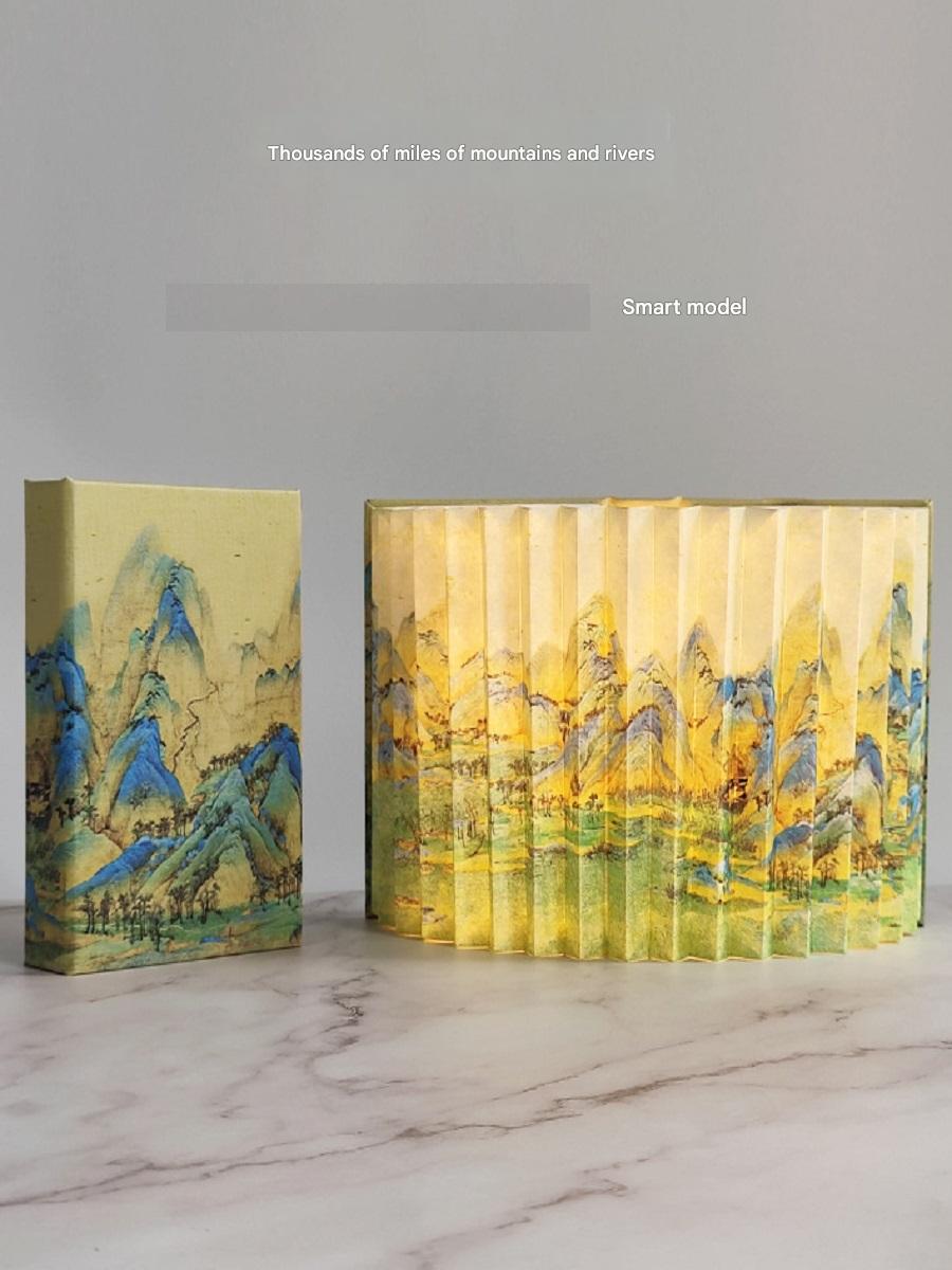 OBB OBB LED Folding Book Light with Bluetooth Speaker, Rechargeable Battery, Voice Control, Phone Control, Timer Function, Medium Size, Gift