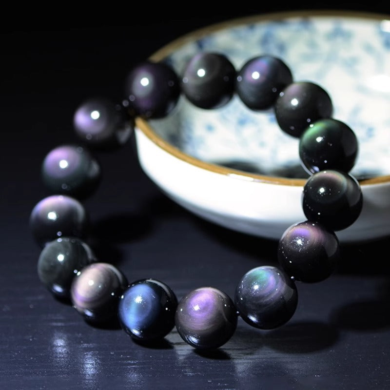 RYS Double-color obsidian bead bracelet