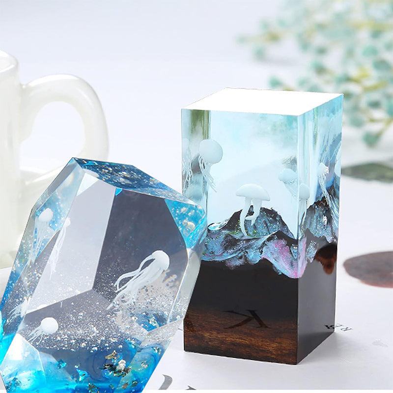 MSH Jellyfish, whales, marine animal models, DIY epoxy resin ornaments, 3D fillers, various styles