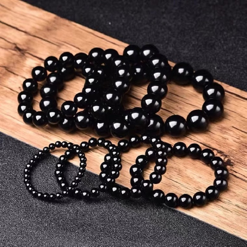RYS Obsidian bead bracelet