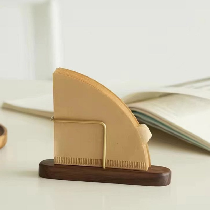 YZBZ Dark Walnut Coffee Filter Towel Holder，5 per pack