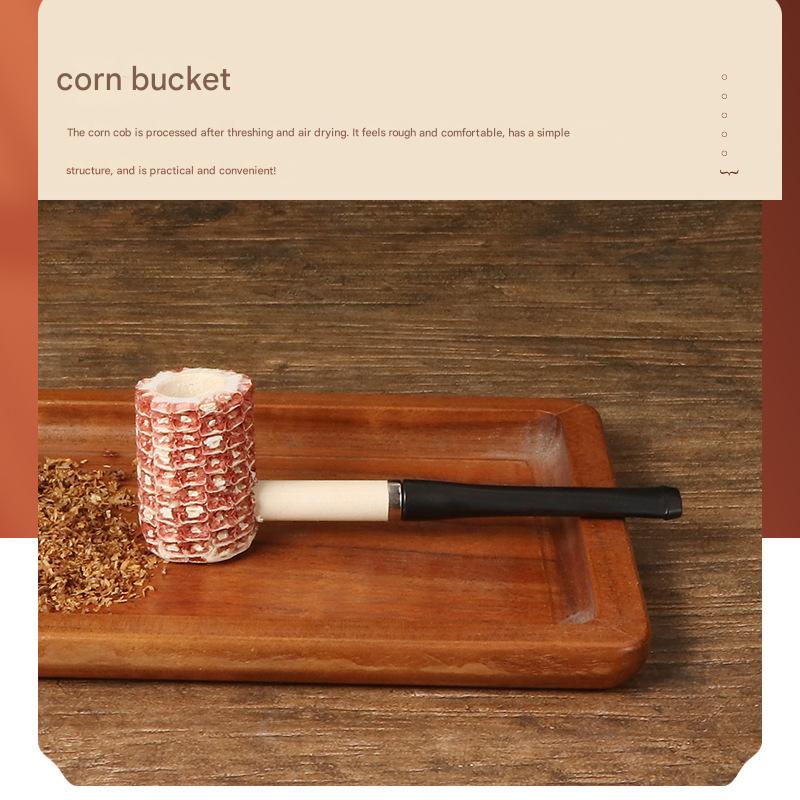 DHYJ Natural disposable corncob pipes, suitable for beginners to practice or entertain guests, 6 per pack