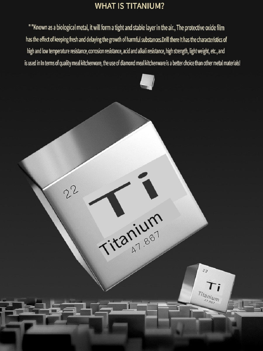 HOMGED Pure titanium children's dinner plate, compartment dinner plate, cartoon, anti-fall，Safe, no heavy metals，easy to clean