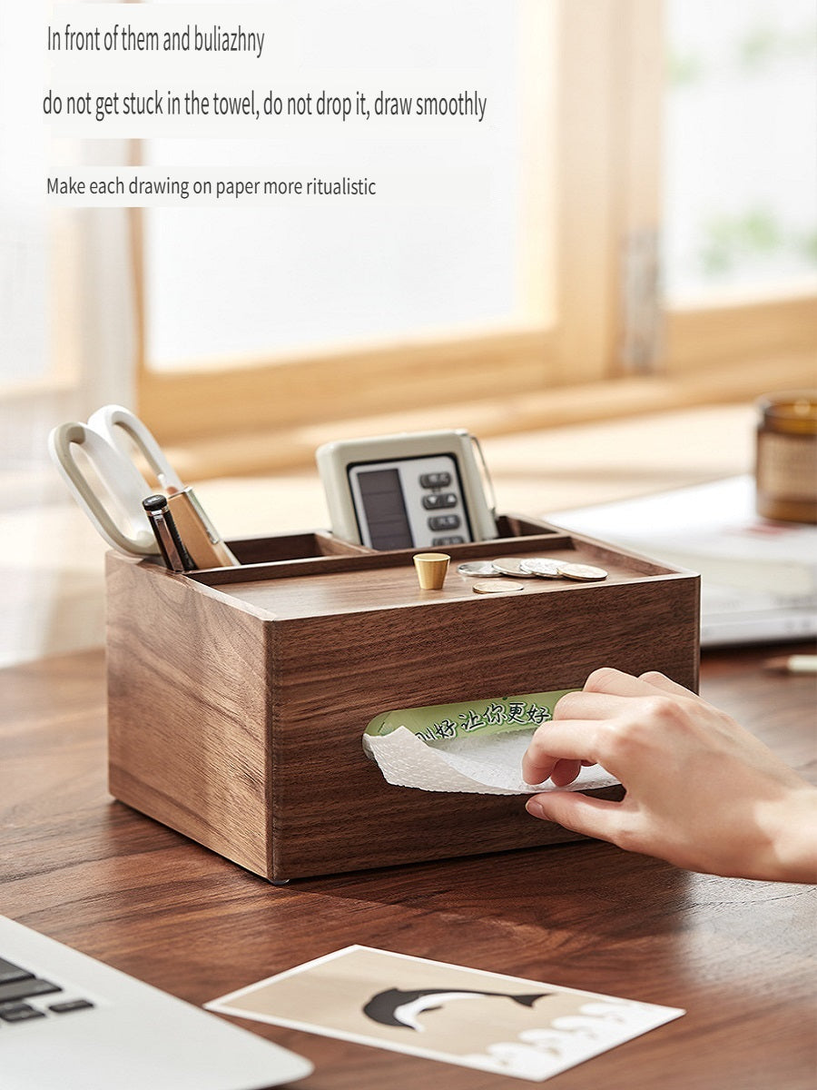 MYZD Walnut tissue box