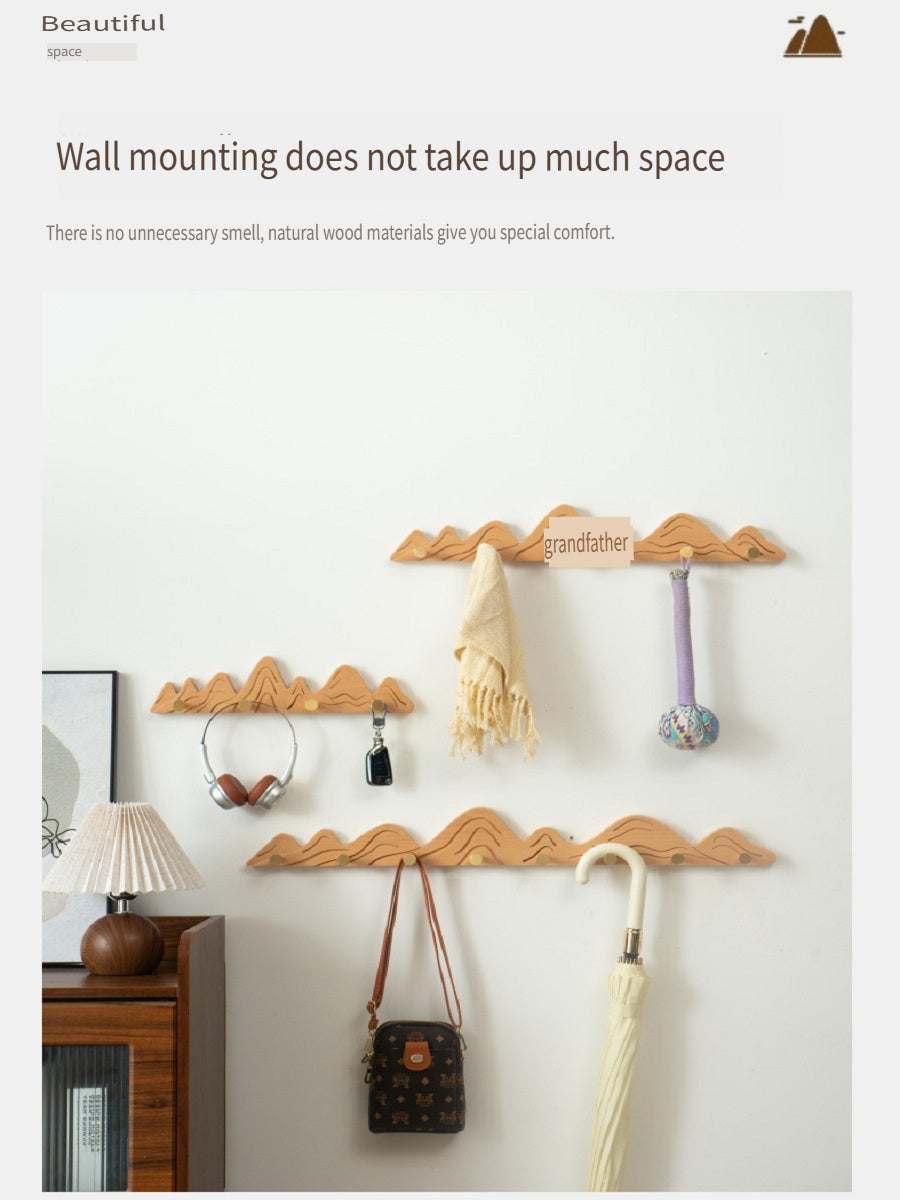 MYZD North American black walnut/beech wood creative simple clothes hanger, 4-8 hooks optional