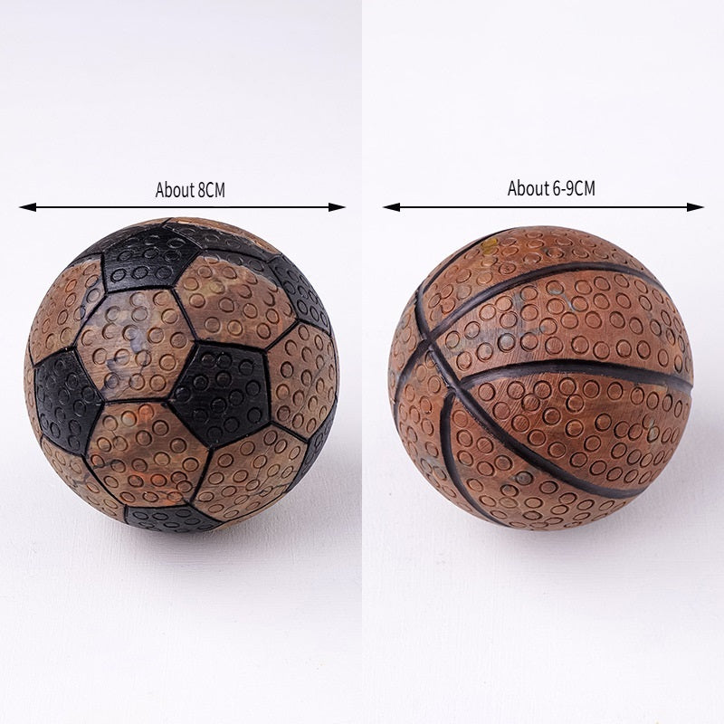 منحوتات كرة القدم وكرة السلة من العقيق الطبيعي، وتلميع الأحجار الخام، ونماذج الكرات اليدوية، وديكورات سطح المكتب
