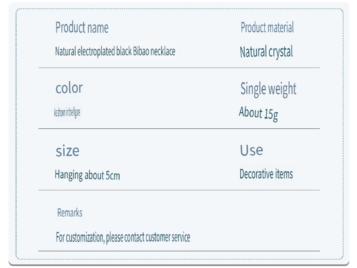 RYS Natural electroplated black tourmaline pendant necklace, tourmaline rough ore standard blue peacock feather jewelry