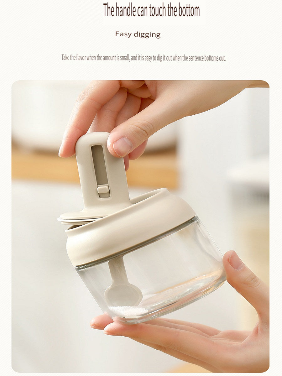 FaSoLa Seasoning bottle, seasoning jar, spoon lid integrated, spoon retractable, 280ml