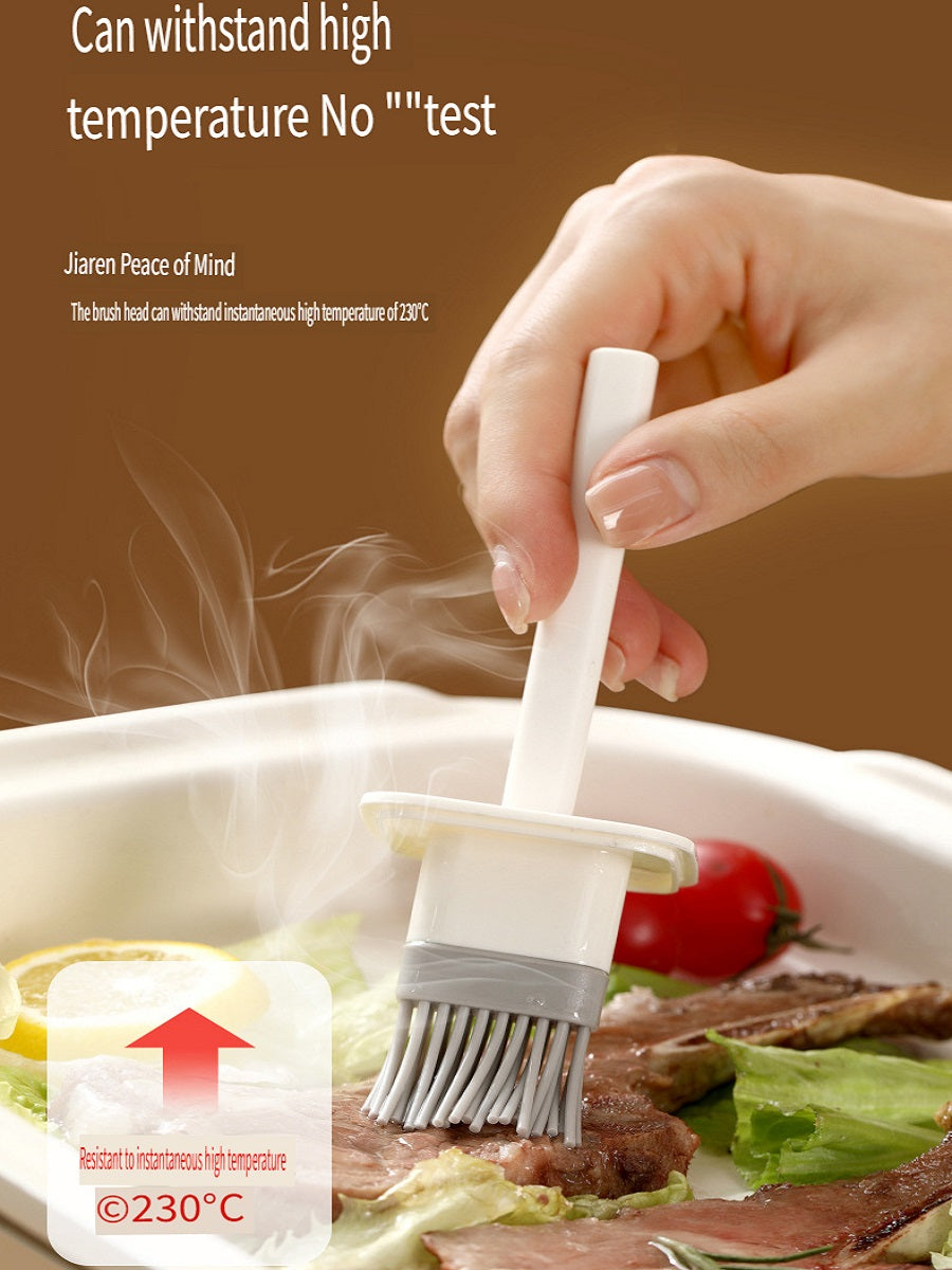 FaSoLa Household silicone oil brush, integrated high temperature resistant oil brush with bottle